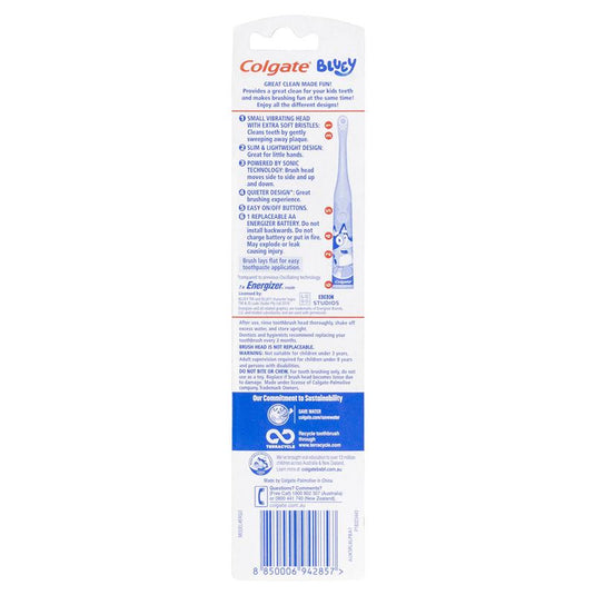 Colgate Toothbrush Battery Kids Sonic Bluey