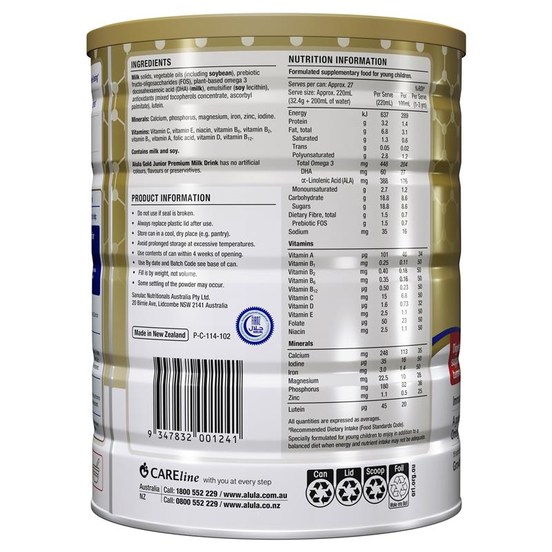 Load image into Gallery viewer, Alula Gold Stage 4 Junior Milk Drink 2 Years+ 900g
