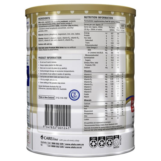 Alula Gold Stage 4 Junior Milk Drink 2 Years+ 900g