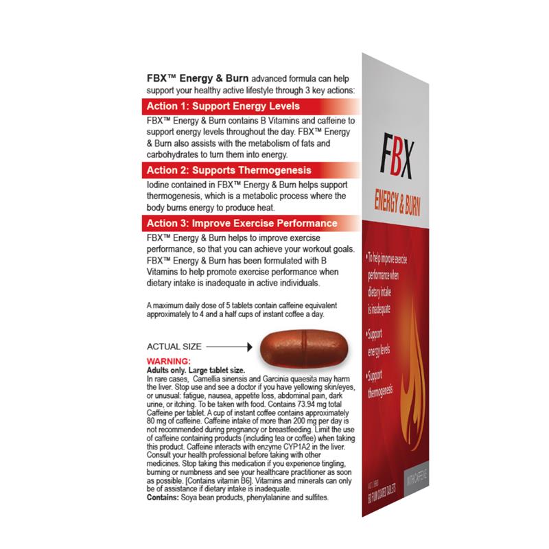 Load image into Gallery viewer, FBX Energy &amp; Burn 60 Tablets
