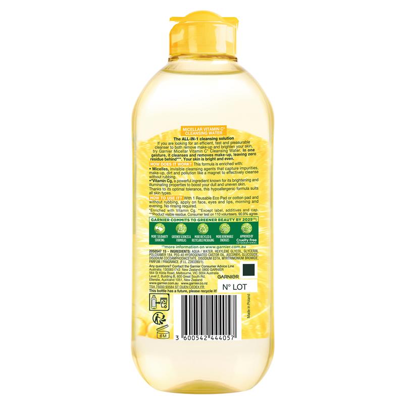 Load image into Gallery viewer, Garnier Micellar Vitamin C Cleansing Water 400ml
