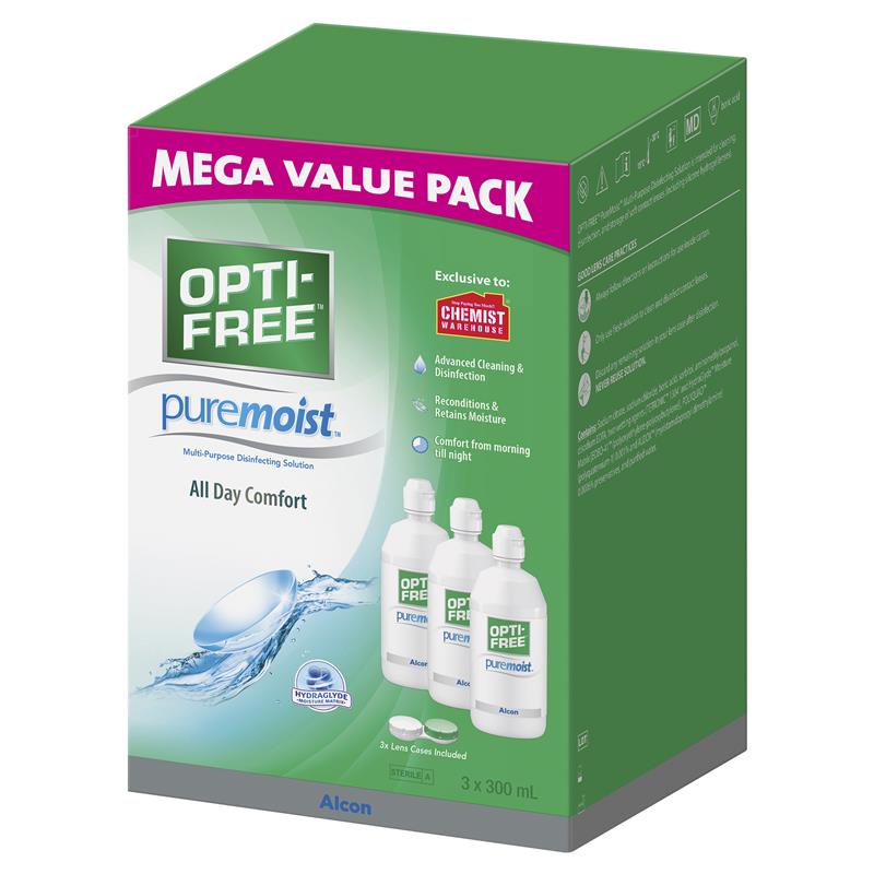 Load image into Gallery viewer, Opti Free Puremoist Mega Value Pack 3 x 300ml Exclusive Size
