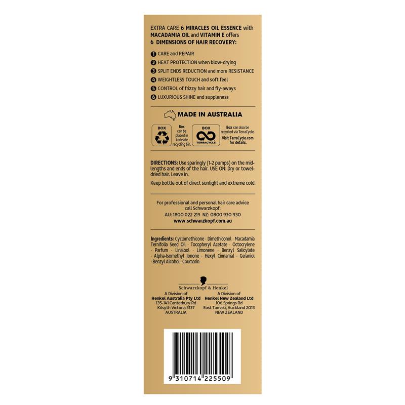 Load image into Gallery viewer, Schwarzkopf Extra Care 6 Miracles Oil Essence 100ml
