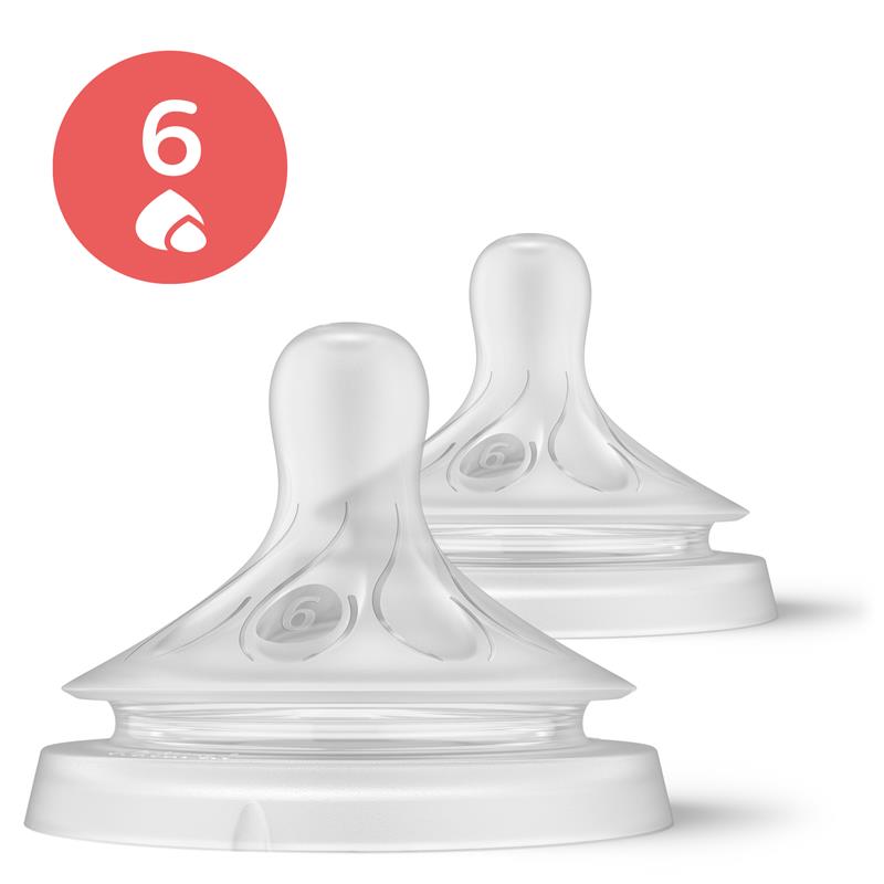 Load image into Gallery viewer, Avent Natural Response Teats 9 month+ Flow 6 2 Pack
