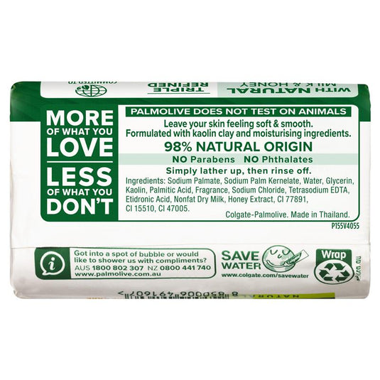 Palmolive Naturals Replenishing Bar Soap Milk & Honey 4 x 90g