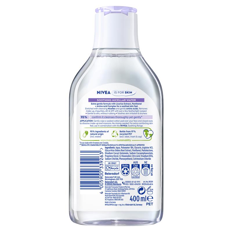 Load image into Gallery viewer, NIVEA Daily Essentials Sensitive Caring Micellar Water 400ml
