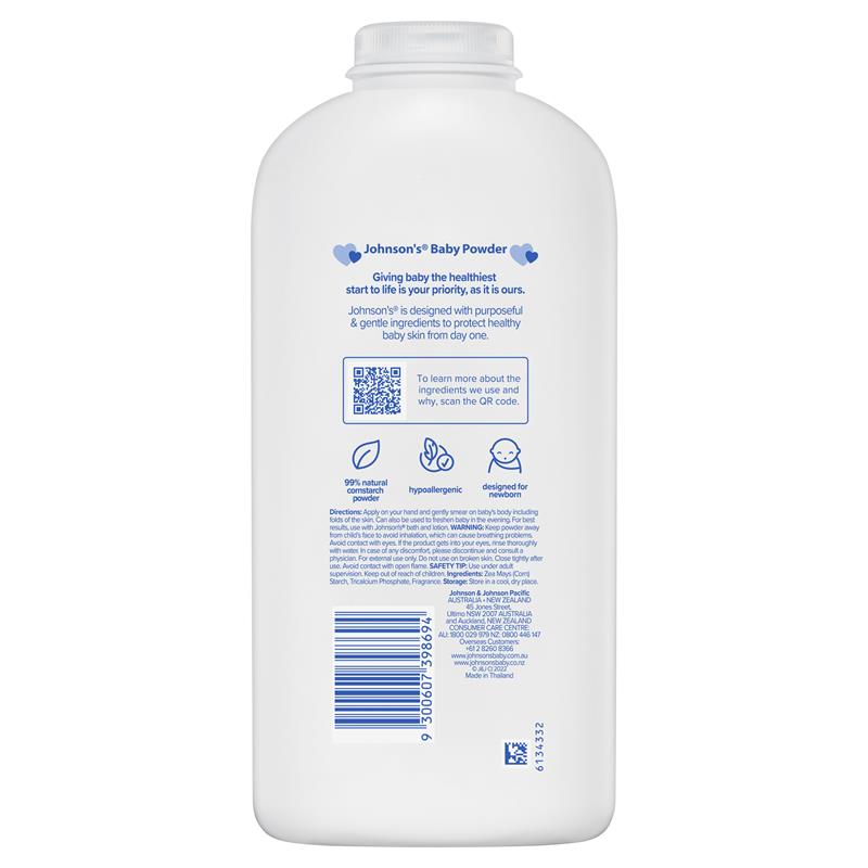 Load image into Gallery viewer, Johnsons Baby Pure Cornstarch Powder 600g
