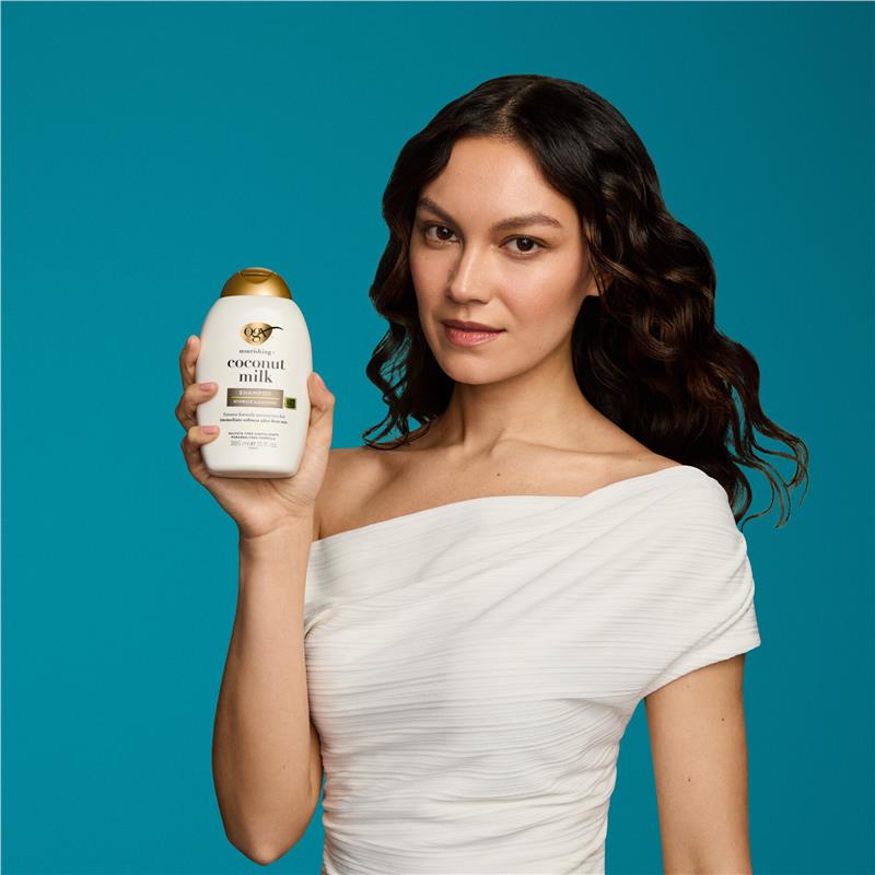 Load image into Gallery viewer, Ogx Nourishing + Hydrating Coconut Milk Shampoo For Dry Hair 385mL
