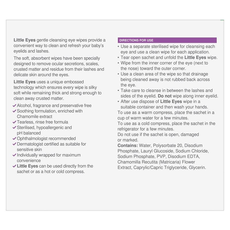 Load image into Gallery viewer, Little Eyes Cleansing Wipes 60 Exclusive Size
