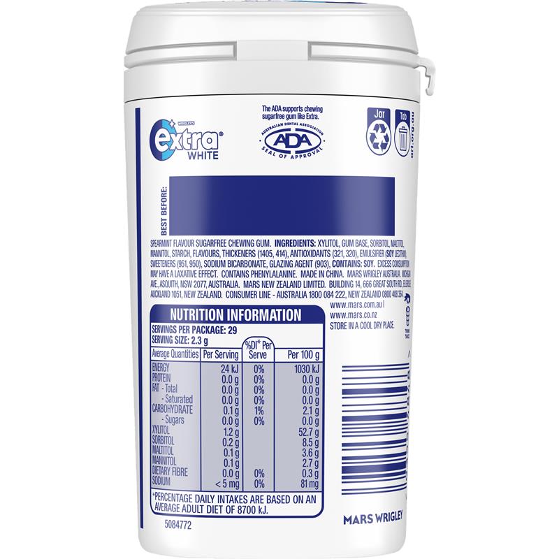 Load image into Gallery viewer, Wrigleys Extra Soft Chew Spearmint Bottle 67g
