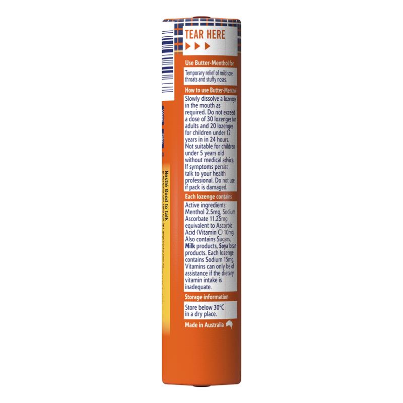 Load image into Gallery viewer, Butter Menthol Liquid Center Honey Lemon 50g Stick
