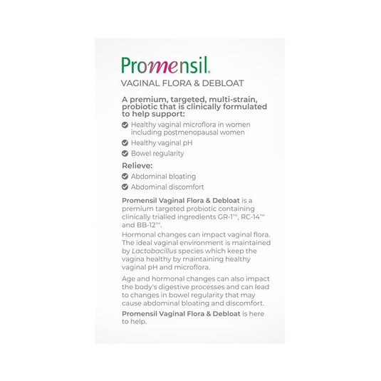 Promensil Vaginal Flora & Debloat Women’s Probiotic 30 Capsules