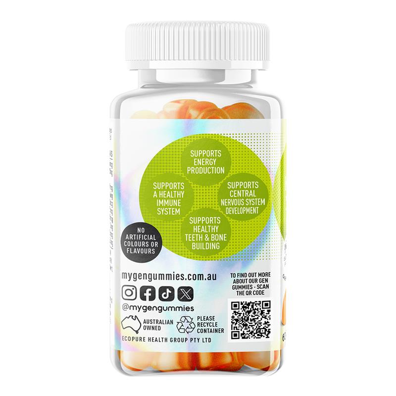 Load image into Gallery viewer, GEN Alpha Gummies Kid's Multivitamin Orange 60 Pack
