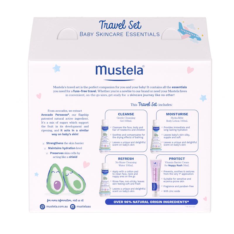 Load image into Gallery viewer, Mustela 4 Piece Travel Set
