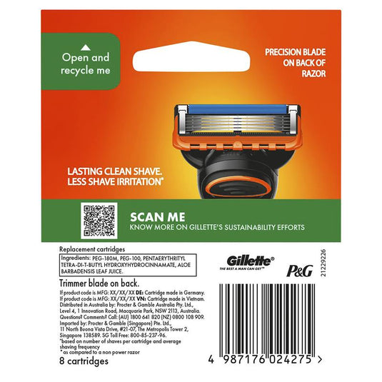 Gillette Fusion Power Razor Blades 8 Pack