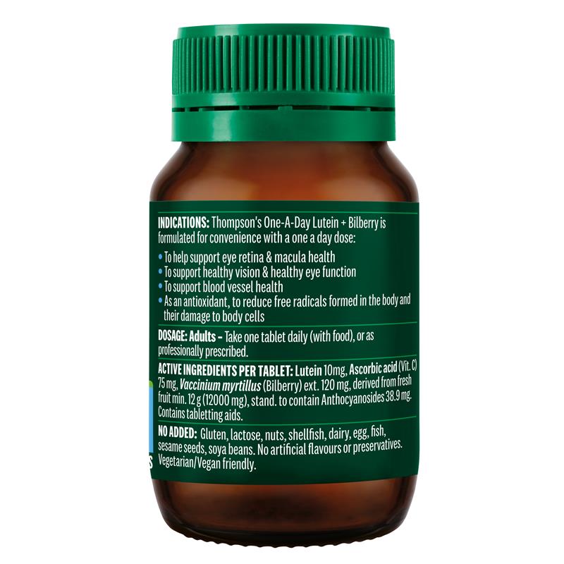Load image into Gallery viewer, Thompson's One-A-Day Lutein + Bilberry 30 Tablets
