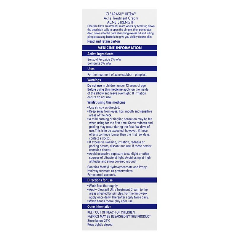 Load image into Gallery viewer, Clearasil Ultra Acne Treatment Cream 20g
