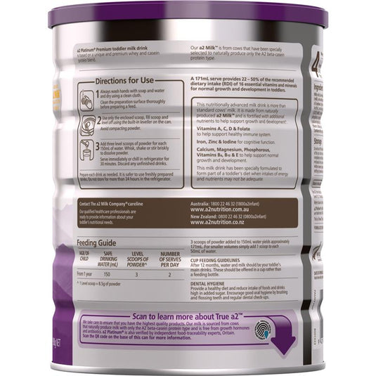A2 Platinum Premium Toddler Milk Drink Stage 3 From 1 Year 900g