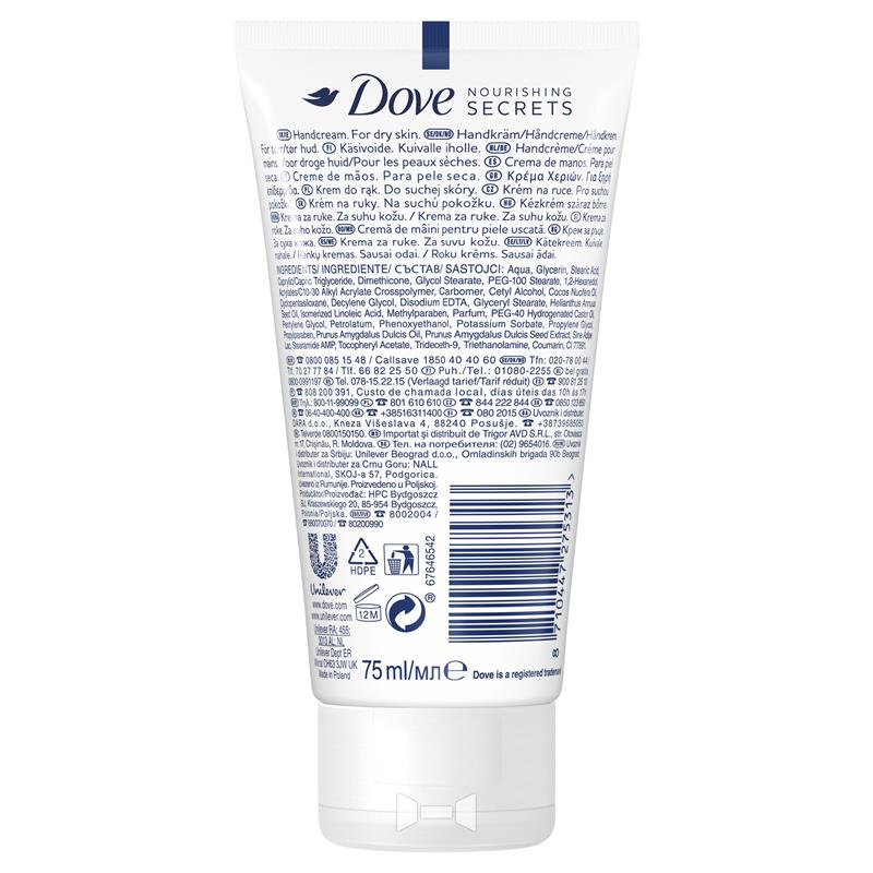 Load image into Gallery viewer, Dove Restoring Ritual Hand Cream with Coconut Oil &amp; Almond Milk 75ml
