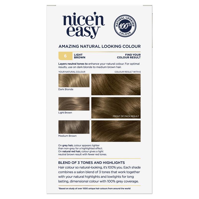 Load image into Gallery viewer, Clairol Nice N Easy 6 Light Brown Permanent Hair Colour
