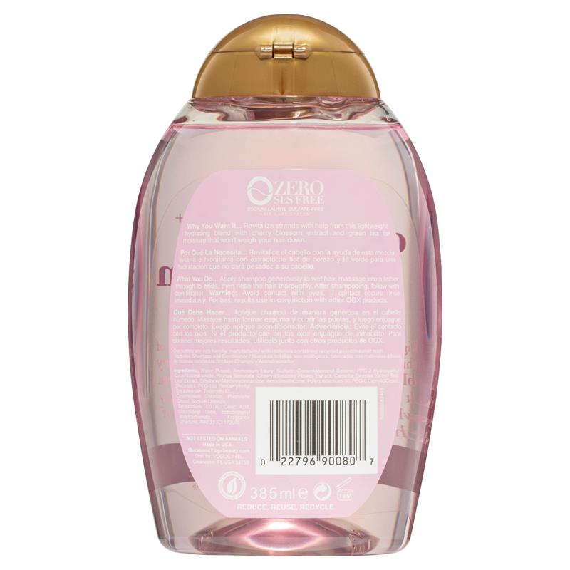 Load image into Gallery viewer, Ogx Heavenly Hydration + Shine Cherry Blossom Shampoo For Thin And Fine Hair 385mL
