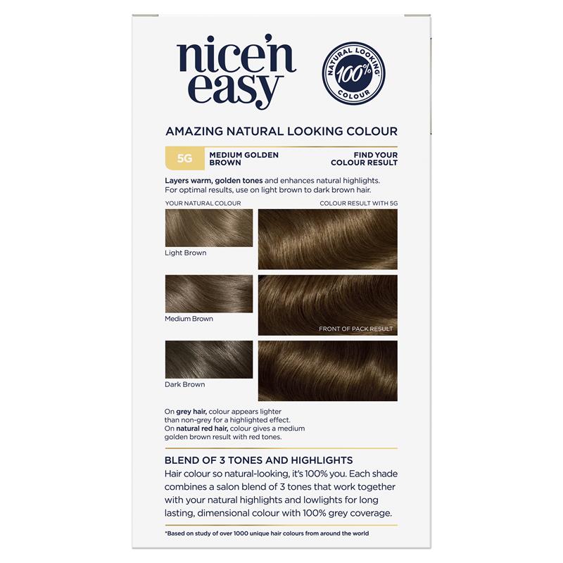 Load image into Gallery viewer, Clairol Nice N Easy 5G Medium Golden Brown Permanent Hair Colour
