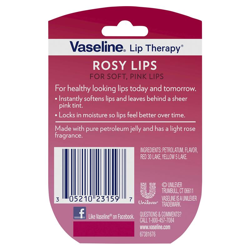 Load image into Gallery viewer, Vaseline Lip Balm Rosy Lips Tub 7g
