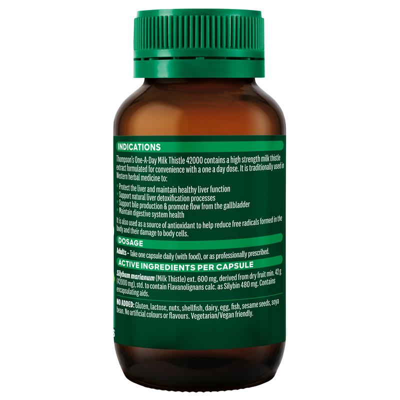 Load image into Gallery viewer, Thompson's One-A-Day Milk Thistle 42000mg 60 Capsules
