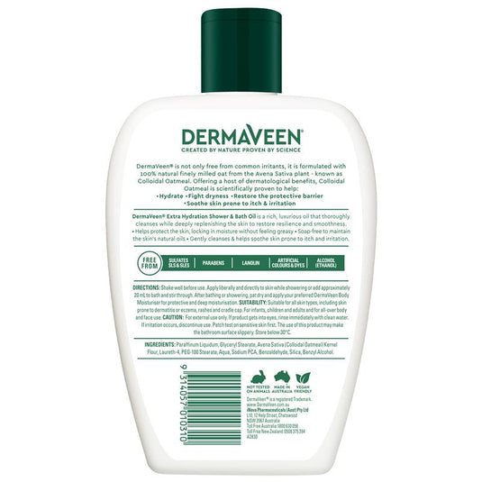DermaVeen Extra Hydration Shower & Bath Oil 1L