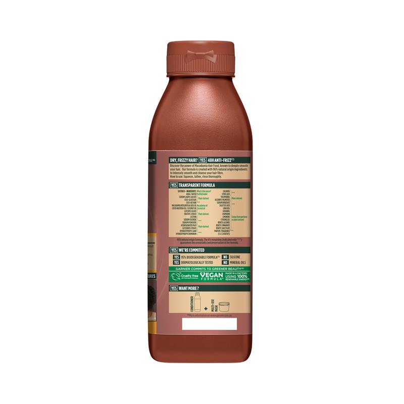 Load image into Gallery viewer, Garnier Fructis Hair Food Smoothing Macadamia Shampoo For Unruly Hair 350ml
