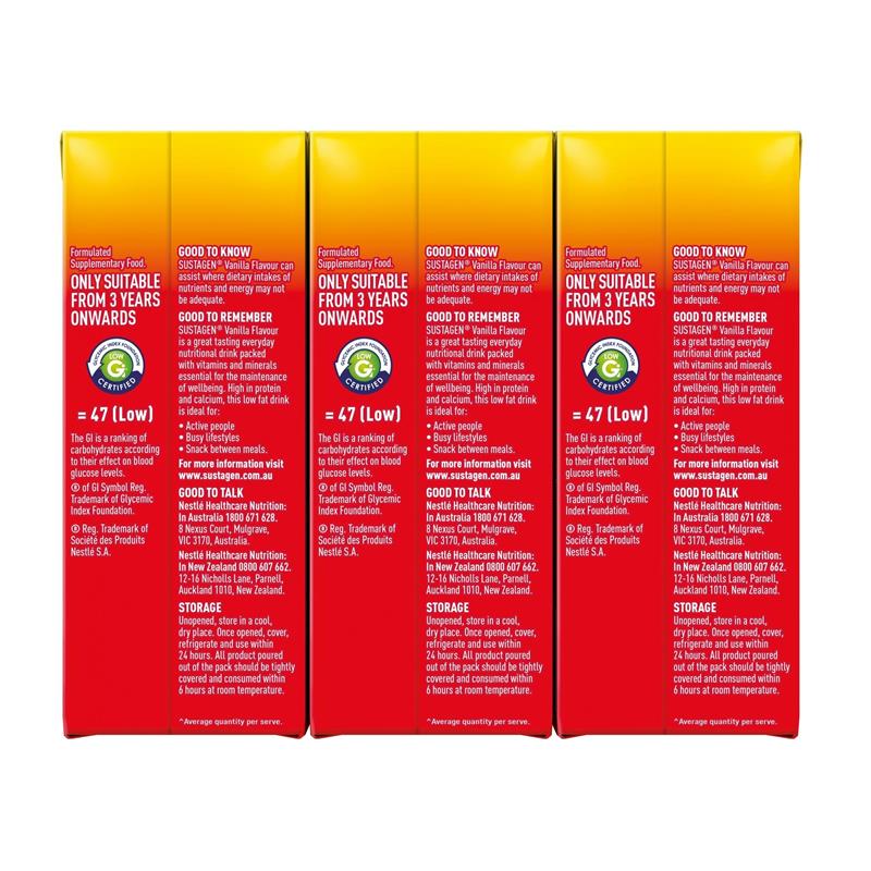 Load image into Gallery viewer, Sustagen Ready to Drink Multipack Vanilla 3 x 250ml
