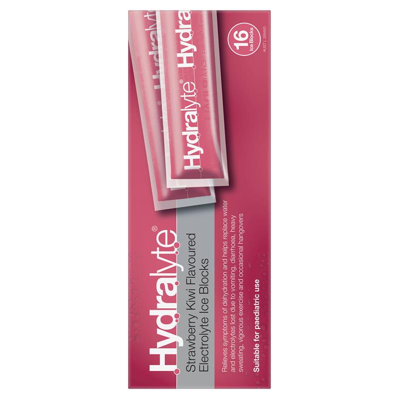 Load image into Gallery viewer, Hydralyte Electrolyte Ice Blocks Strawberry Kiwi 16
