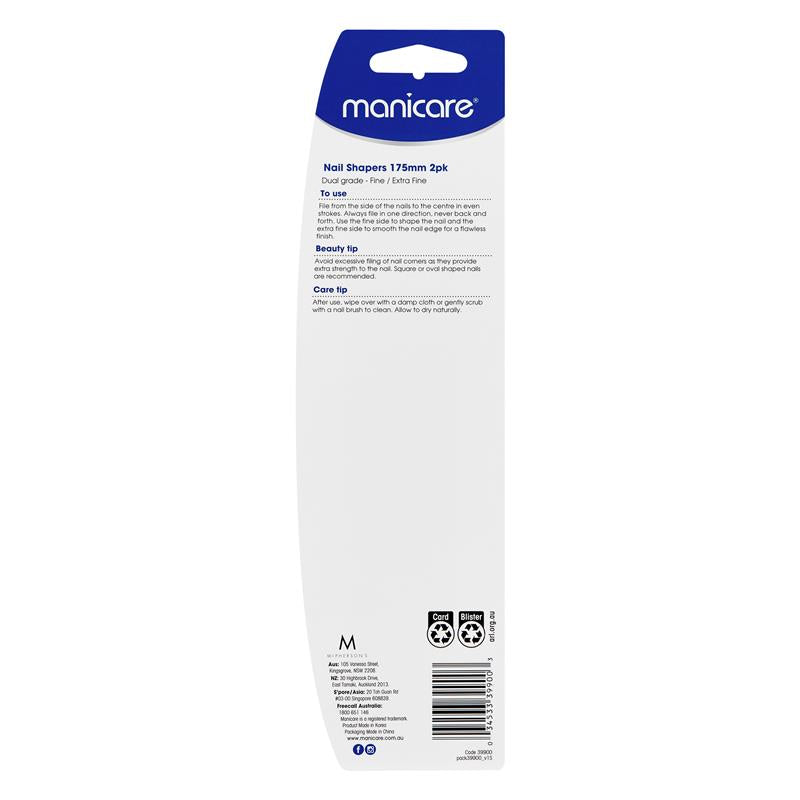 Load image into Gallery viewer, Manicare Nail Shapers 175mm 2 Pack Fine/Extra Fine

