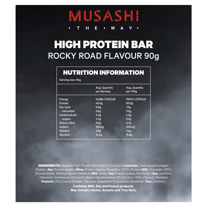 Load image into Gallery viewer, Musashi High Protein Bar Rocky Road 90g
