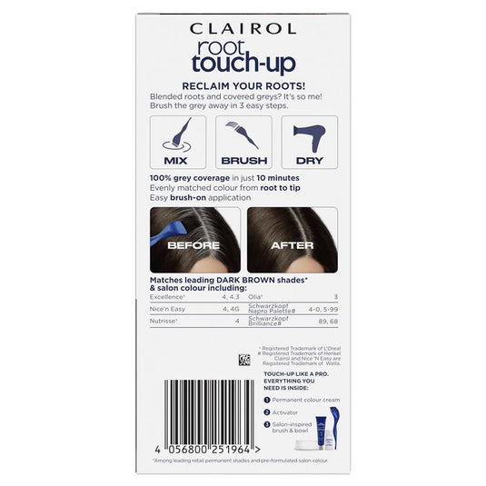 Clairol Nice N Easy Root Touch Up Permanent Hair Colour Dark Brown