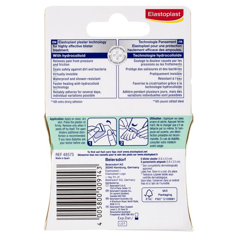 Load image into Gallery viewer, Elastoplast 48575 Foot Care Blister Plasters 6 Small
