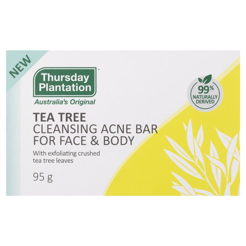 Load image into Gallery viewer, Thursday Plantation Tea Tree Cleansing Acne Bar for Face &amp; Body 95g
