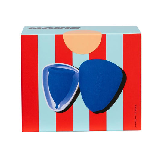 Moxie Menstrual Cup with Purse-worthy Pod Super