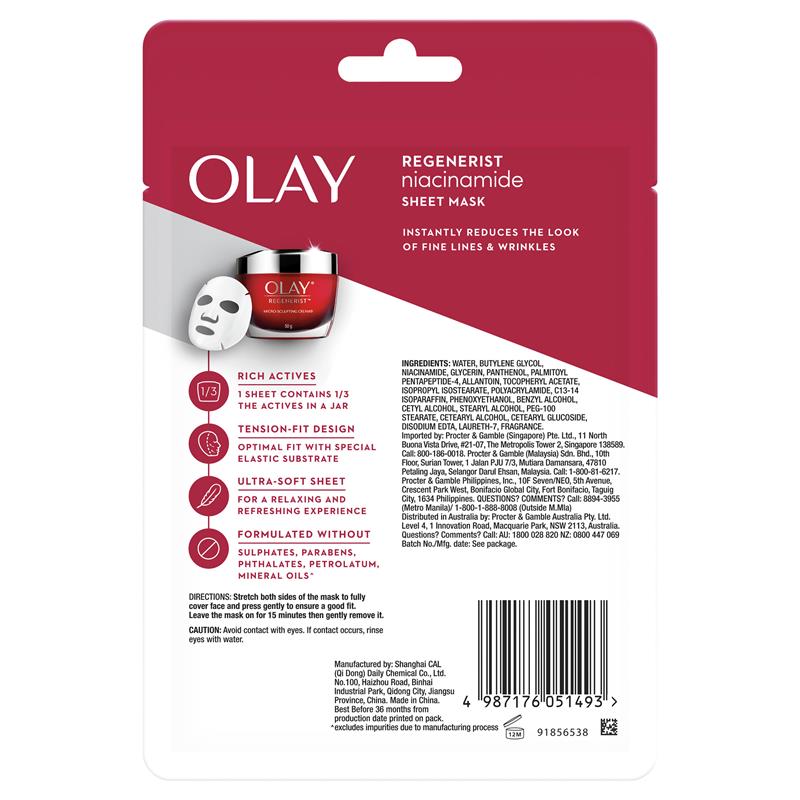 Load image into Gallery viewer, Olay Regenerist Niacinamide Sheet Mask
