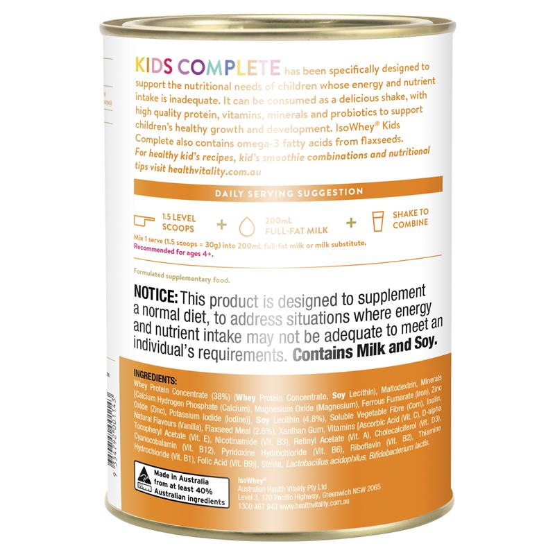 Load image into Gallery viewer, IsoWhey Clinical Nutrition Kids Complete Vanilla 600g

