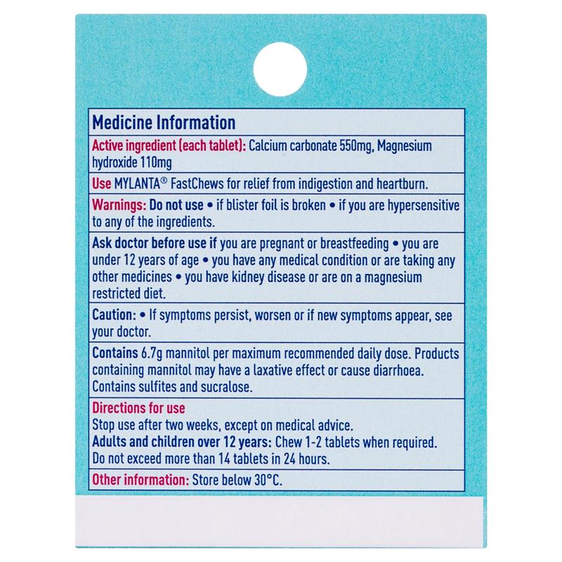 Load image into Gallery viewer, Mylanta 2Go Antacid FastChews Tablets Mint 3 x 8 Pack

