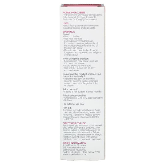 John Plunketts SuperFade Face Treatment Cream Applicator 20ml