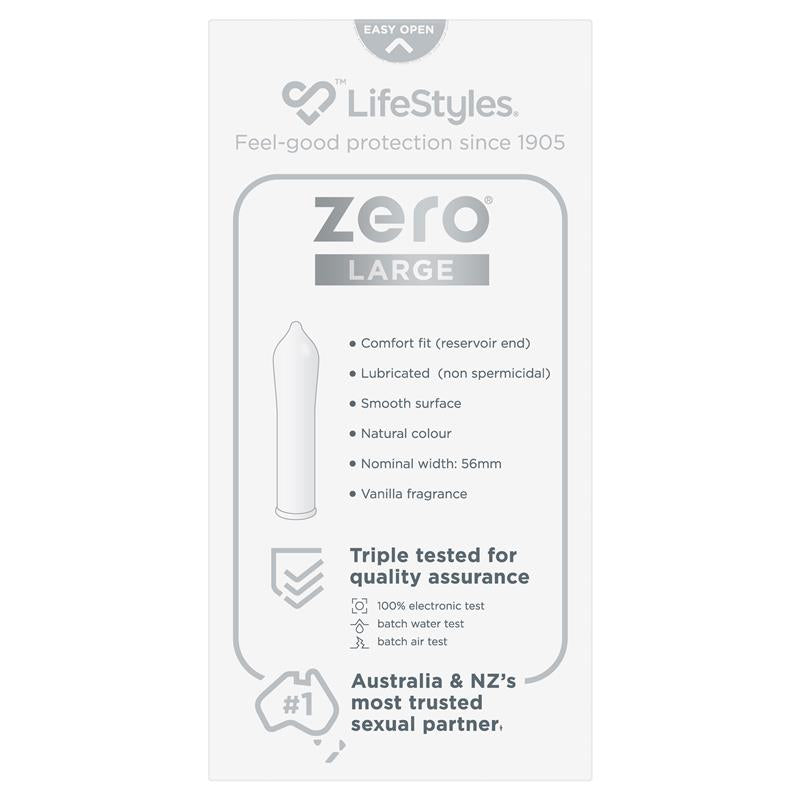 Load image into Gallery viewer, LifeStyles Zero Condoms Large 10 Pack
