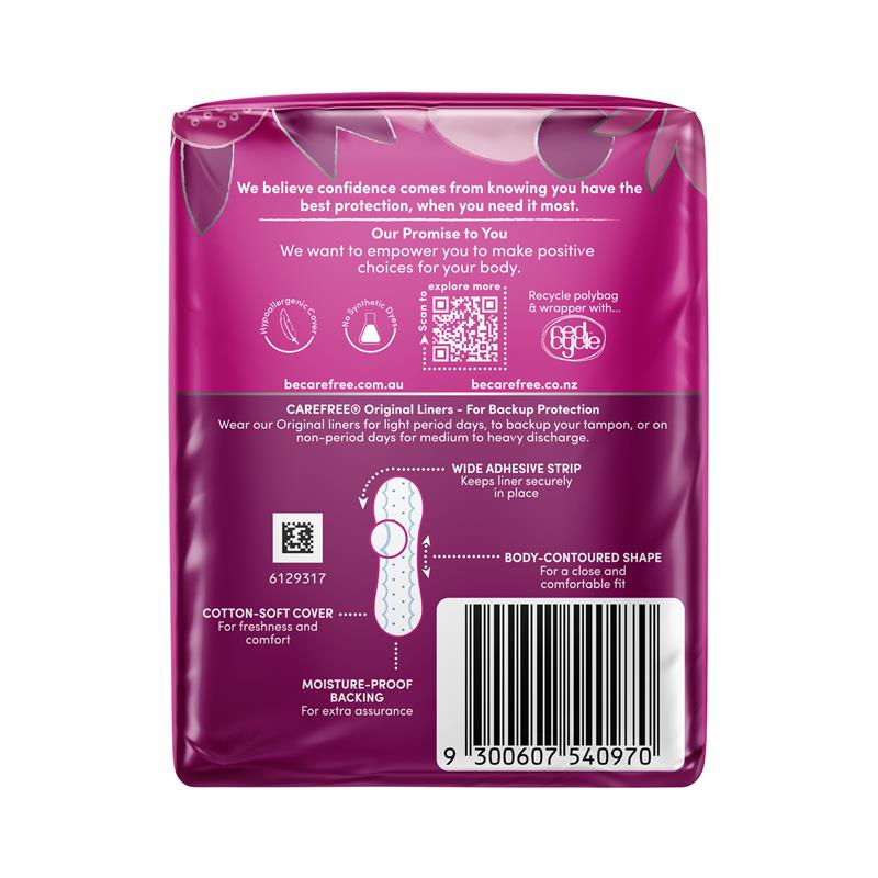 Load image into Gallery viewer, Carefree Original Unscented Panty Liners 30 Pack
