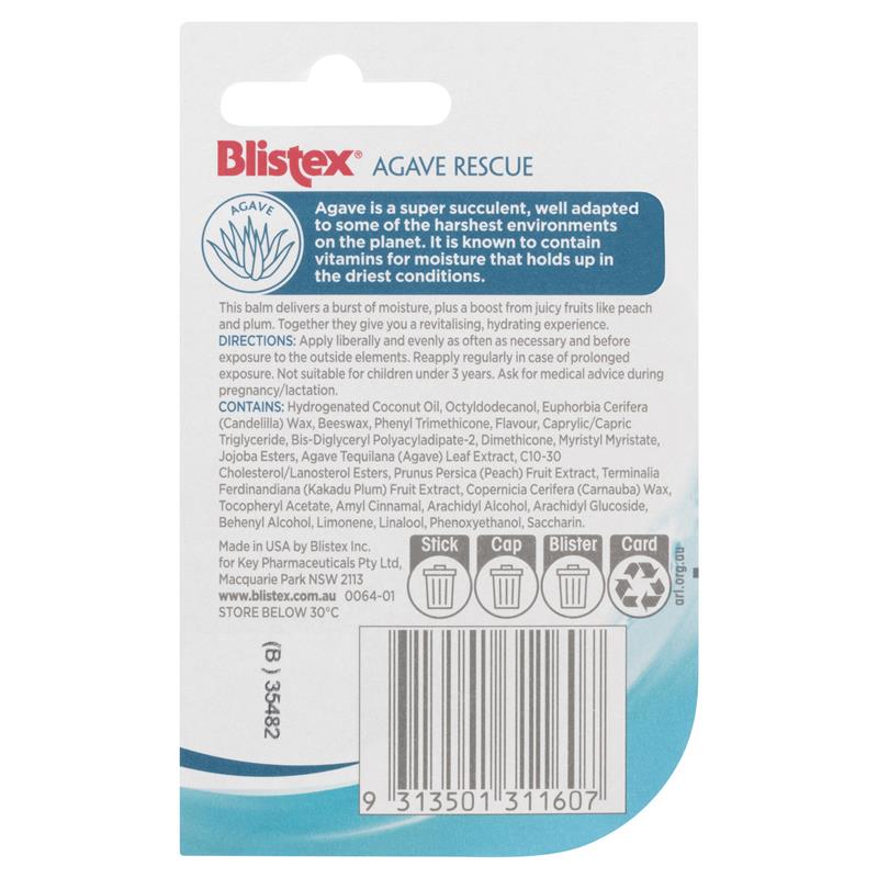 Load image into Gallery viewer, Blistex Agave Rescue Lip Balm Stick 3.7g
