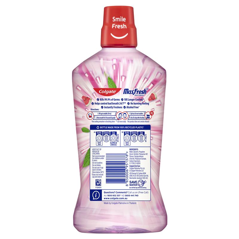 Load image into Gallery viewer, Colgate Mouthwash Max Fresh Watermelon Mint 1L
