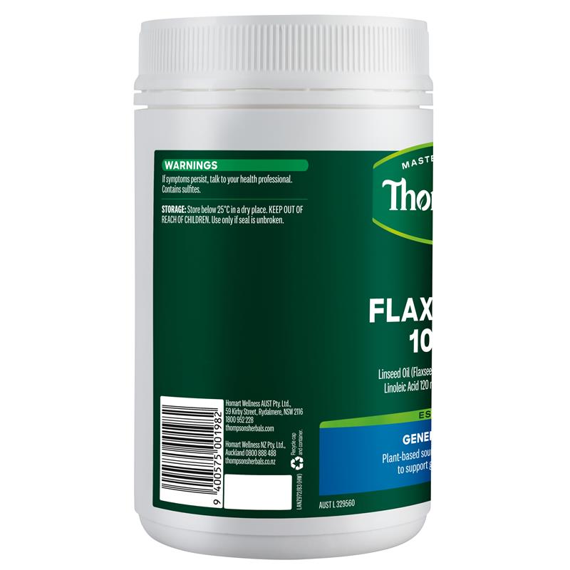 Load image into Gallery viewer, Thompson's Flaxseed Oil 1000mg 400 Vegi-Caps
