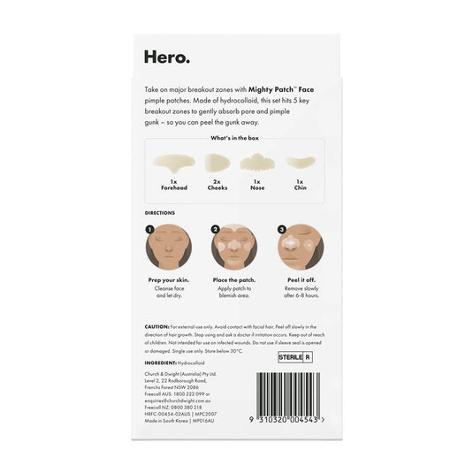 Hero Mighty Patch Face Hydrocolloid Pimple Patches 5 pack
