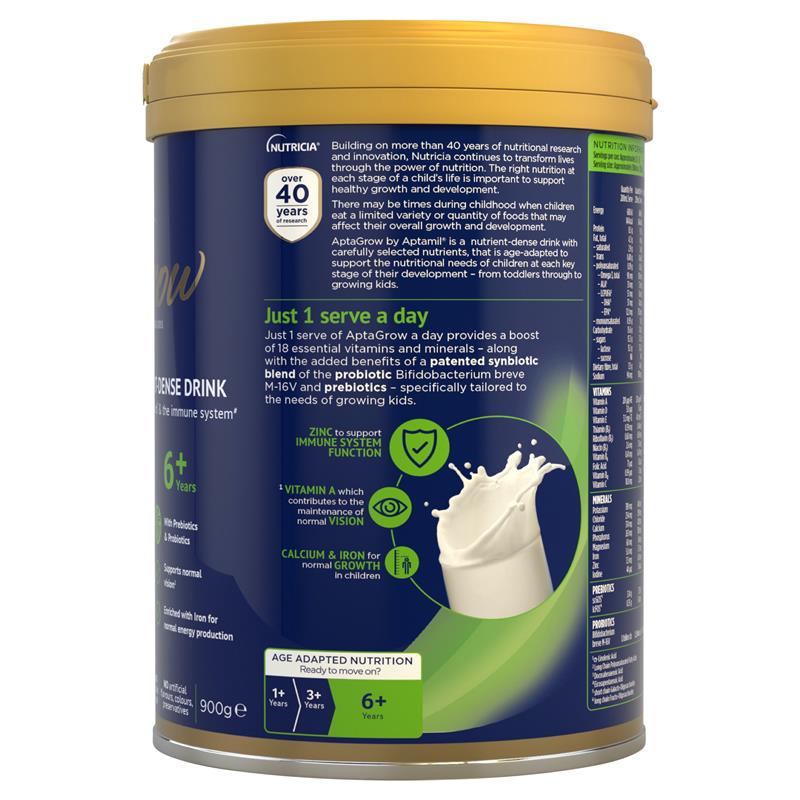 Load image into Gallery viewer, AptaGrow Nutrient-Dense Milk Drink From 6+ Years 900g
