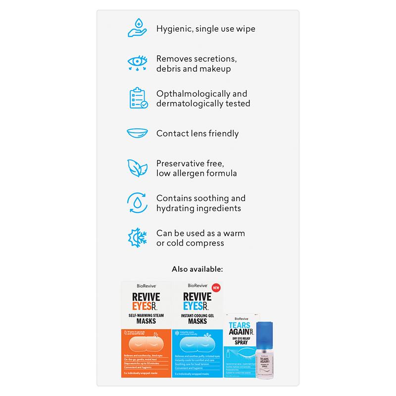 Load image into Gallery viewer, BioRevive Clean Eyes Eyelid Cleansing Wipes 30 Pack
